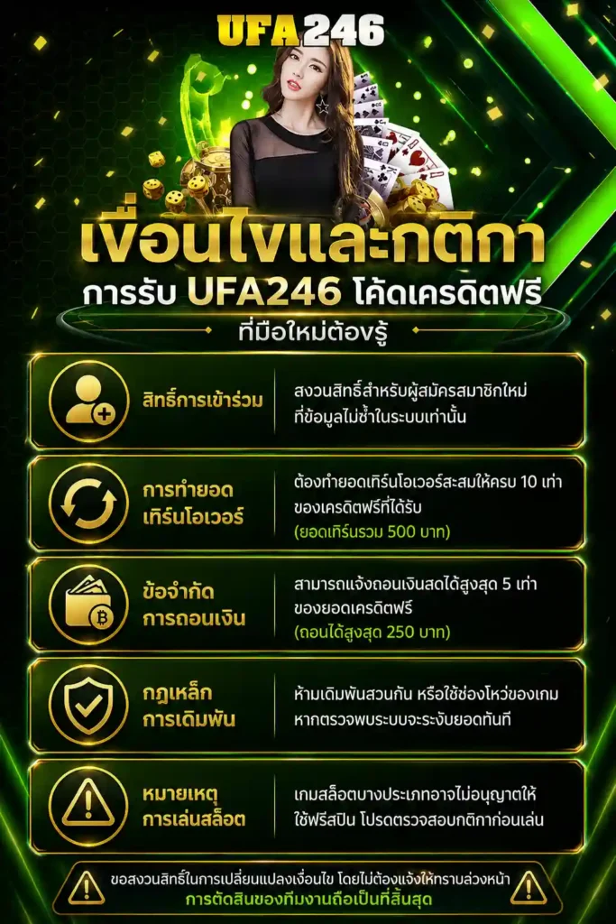 UFA246 เครดิตฟรี